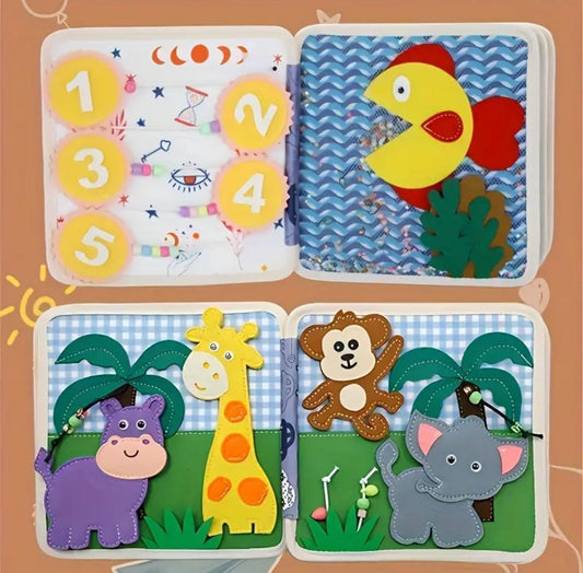 Livre d'Éveil en Tissu | Jouet Montessori pour Bébé garçon