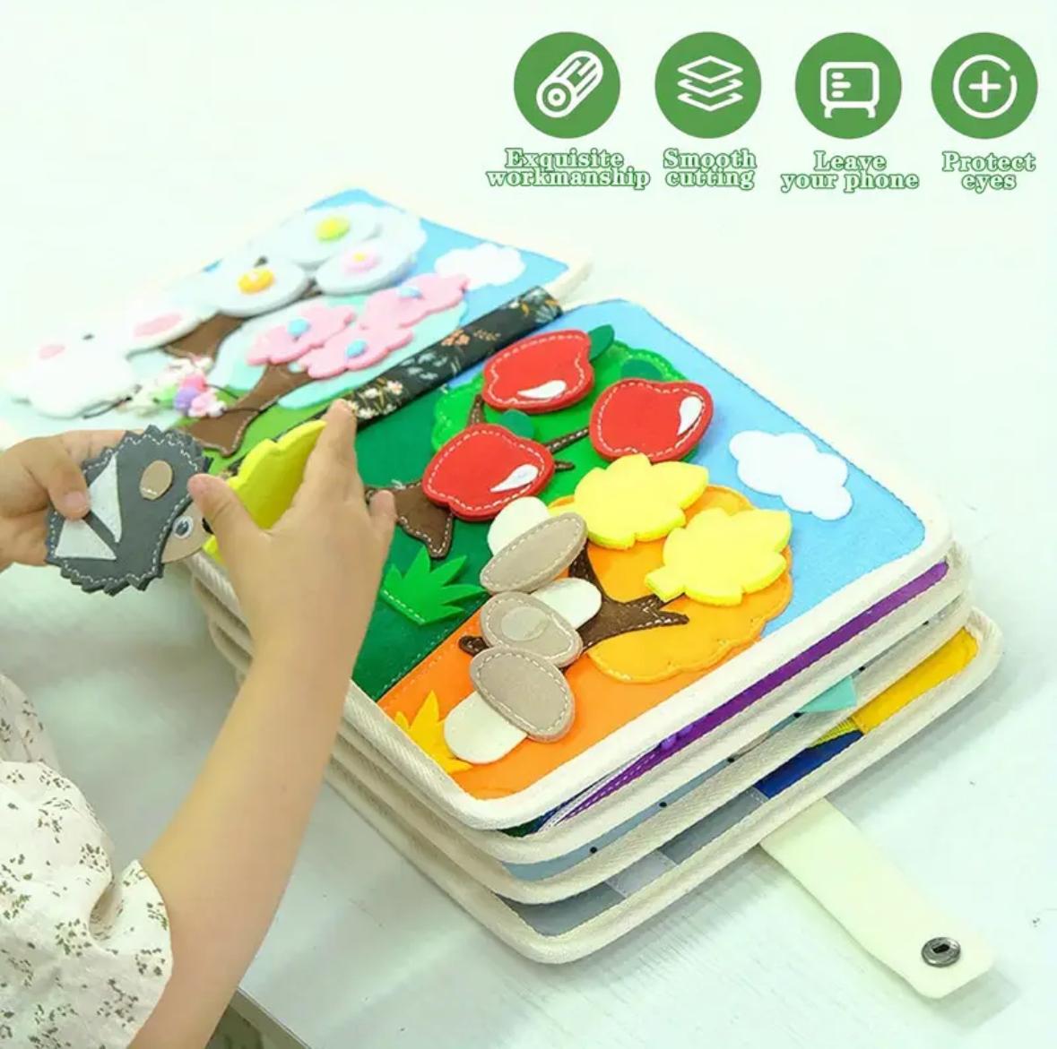 Livre d'Éveil en Tissu | Jouet Montessori pour Bébé garçon